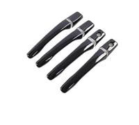 IUKMR for Mitsubishi for Outlander for Lancer for Mirage for Evolution 2003-2006 Stickers Black Carbon Fiber Car Door Handle Cover Car Outer Door Handle(Black 2 Keyholes)