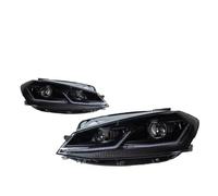 IUKMR For VW For Golf 7.5 LED Headlight 2017-2020 MK7. DRL Head Lamp Dynamic Signal Lens Automotive Accessories Headlight Assembly(BLACK Golf 7.5)