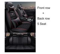 IUKMR Seat Covers For TOYOTA For Corolla For Yaris For Prius For Vios For Kluger For Sequoia For Rush For Avanza All Car Models Full Coverage Seat Covers(Black Red 5 Seatx)