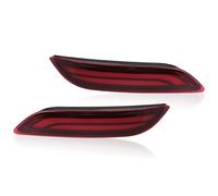 IUKMR Side Wing Rearview Mirror Indicator For Toyota For Camry 2018-2024 Dynamic Turn Signal Rear Fog Tail Brake Lamp 12V LED Bumper Reflector Lights(Red C)