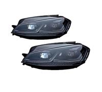 IUKMRT Headlights Assembly For VW For Golf 7 2013-2017 For Golf 7.5 Full LED Headlights DRL Head Lamp Projector Lens Low High Beam Cars Styling Headlight Front Light Assembly(Blackened)