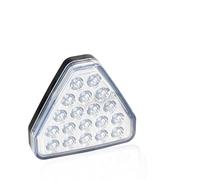 IUKMRT Rear Stop Light LED Car Brake Tail Light Triangle Red Reversing Stop Flash Warning Fog Lights Anti-collision Auto Singal Lamp Universal 12v(White)