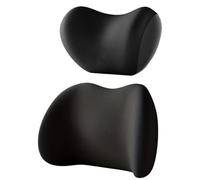 IUKTHHJOR Car Headrest Lumbar Support Cushion for JeEP Cherokee SUV 2008-2012, Universal Ergonomic Car Back Support Cushion Neck Support Seat Pillow Accessories,A/Black