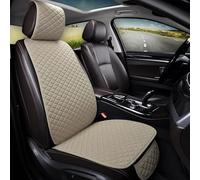 IUKTHHJOR Car Seat Cover Protector for Dacia Lodgy 5seat 2012-2025, Front Rear Full Set Car Seat Protector Cushion Linen Fabric Anti-slip Car Accessories,C/Beige-Split headrest