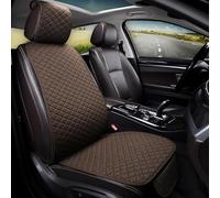 IUKTHHJOR Car Seat Cover Protector for Suzuki Swift 2011-2026, Front Rear Full Set Car Seat Protector Cushion Linen Fabric Anti-slip Car Accessories,B/Coffee-Split headrest