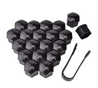 IUKTHHJOR Wheel Nut Rim Cover For Mustang/Mustang Mach-E/Puma/S-Max, Wheel Bolt Nut Caps Covers Center Hub Rim Nuts Covers Anti-theft Screw Protection Accessories,A/Black-19mm