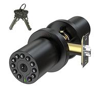 iulock IU-20 Code Door Lock, Electronic Door Knob with Keypad and Key, Auto Lock, Waterproof, Passage Function, Long Battery Life,50 Codes, Easy to use and Install for Office/Warehouse/Bedroom/Garage