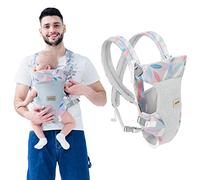 IULONEE Baby Carrier, Embrace Cozy 4-in-1 Infant Carrier Ergonomic Adjustable Holder Portable Convertible Front and Back Backpack Carry for Infants Toddlers Babies Girl and Boy 12-40 Pounds (Blue)