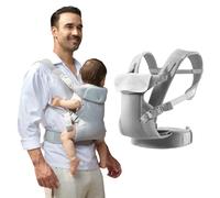 IULONEE Baby Carrier from Newborn Adjustable Toddler Carrier Wrap with Detachable Bibs Ergonomic Infant Sling Carrier Front Back Carry for Newborn 3-36 Months Light Gray