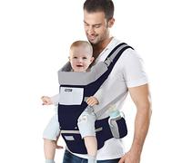 IULONEE Baby Carrier with Hip Seat Ergonomic Toddler Carriers Backpack Baby Shoulder Carrier Adjustable Front and Back Carry for Newborn 3 Months to 3 Years(7-45lbs) Dark Blue