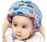 IULONEE Baby Helmet Infant Head Protector Adjustable Protective Hat Cotton Helmet for Toddler Learning to Climb Walk(Football Blue)