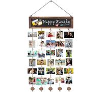 IULONEE Collage Photo Holder Organizer Hanging Display Picture Board DIY Picture Frames Collage Photo Frames Multiple Pictures Hanging Photo Display Wood Picture Frames Holder For Wall
