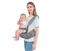 IULONEE Lightweight Baby Carrier Front & Back Carry Baby Waist Stool Ergonomic Newborn Hip Seat Comfortable Baby Hipseat Sling Adjustable Toddlers Hip Seat for Newborns & Toddlers (Dark Grey)