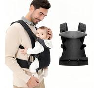 IULONEE Toddler Carrier Front and Back Baby Carrier Newborn Toddler, Soft, Light, Breathable, Simple, Adjustable Ergonomic Baby Sling Carrier, 7-25 Lbs,Black