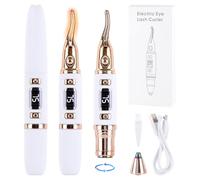 iulrtba Heated Eyelash Curler, SS-819 Eyelash Curler, Heated Eyelash Curler, Precise Temperature Control, Intelligent Automatic Shut-Off, Ensures Natural Makeup and Long-Lasting Eyelashes (White +