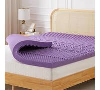 IULULU Mattress Topper, 3 Inch Full Size 5-Zone Gel Memory Foam Egg Crate Bed Topper, Targeted Support, Pressure Relief, CertiPUR-US Certified, Lavender