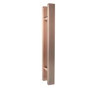 iumLeap Door Handle Sliding Door Handle Pull Push,Stainless Steel Hardware Set with Install Fitting Industrial for Interior Exterior Sheds Bathroom, Pink-40cm/15.7in