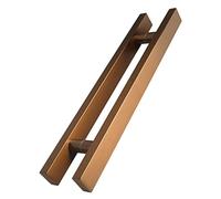 iumLeap Door Handle Sliding Door Handle Pull Push,Stainless Steel Hardware Set with Install Fitting Industrial for Interior Exterior Sheds Bathroom, Brown-100cm/39.4in