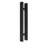 iumLeap Door Handle Sliding Door Handle Pull Push,Stainless Steel Hardware Set with Install Fitting Industrial for Interior Exterior Sheds Bathroom, Las Black-100cm/39.4in