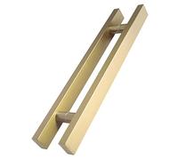 iumLeap Door Handle Sliding Door Handle Pull Push,Stainless Steel Hardware Set with Install Fitting Industrial for Interior Exterior Sheds Bathroom, Gold-80cm/31.5in