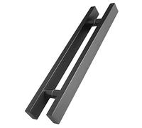 iumLeap Door Handle Sliding Door Handle Pull Push,Stainless Steel Hardware Set with Install Fitting Industrial for Interior Exterior Sheds Bathroom, Matte Black-60cm/23.6in