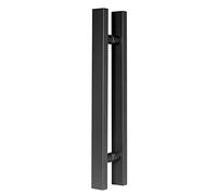 iumLeap Door Handle Sliding Door Handle Pull Push,Stainless Steel Hardware Set with Install Fitting Industrial for Interior Exterior Sheds Bathroom, Black-100cm/39.4in