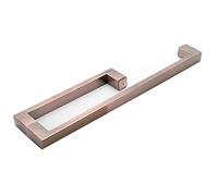 iumLeap Generic 6"" Shape Two Sided Barn Sliding Door Handle for Interior Exterior Doors,Stainless Steel Push Pull Door Handle for Wood Glass Door, Red Bronze