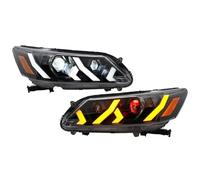 IUNBTFG Front Headlights Assembly Compatible With Accord 2013 2014 2015 1Pair Red Demon Eye Headlights Assembly Front Lamp Assembly Headlamp Accessories