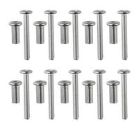 iuniq 10 Sets M6 Binding Post Screws, Heavy Duty 304 Stainless Steel Rivet Socket Caps Belt Buckle Bolts Rustproof Leather Saddles Repair Tool Fit for 5/16"(8mm) Hole Dia