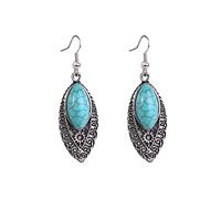 IUNSER 1 Pair Bohemian Vintage Dangle Earrings Retro Geometric Turquoise Earrings Boho Dangle Drop Earrings for Women Girls Ear Rings Pack (B, One Size)