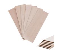 iUoczi 6 Pack Balsa Wood Sheets 12 x 4 x 0.2 Inch Unfinished Natural Wood | Wood Planks for DIY Crafts,Unfinished Wood Board Make Models of House Airplane Ship Boat, Wooden Plate Model, School Projects