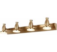 IUokLU 4 Light Bathroom Wall Sconce Farmhouse Brushed Brass Vanity Lights Over Mirror Lamp Modern Bath Cabinet Light Fixture for Washroom Dressing Room 52CM,One Color