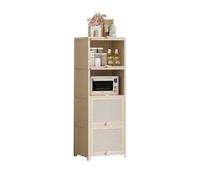 IUokLU Accent Cabinet 4-tier Kitchen Sideboard with Storage for Coffee and Tea Wall-mounted with 40cm Compartments Buffet Cabinet