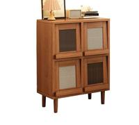 IUokLU Accent Cabinet Wicker Sideboard Living Room Tea/coffee Storage 4-compartment Sofa Wall-mounted Floor-standing Unit Buffet Cabinet