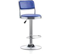 IUokLU Adjustable Swivel Bar Stools High Stools with PU Leather Upholstery Black Counter Chairs for Barstools 38 51cm Height Modern Kitchen Furniture(Blue-5979Cm)
