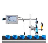 IUokLU Automatic Inkjet Coding Machine for Production Line, Supports 28 Languages with Intelligent Variable Data Printing, Ideal for Date/Logo/Barcode/Image Marking, Speed 0-70M/min (25.4mm)
