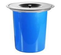 IUokLU Built in Countertop Trash Can,Round Built-In Balance Clamshell,Kitchen Plastic Invisible Garbage Bin,Hidden Embedded Stainless Steel