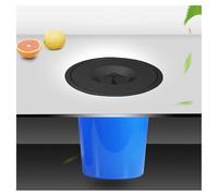 IUokLU Countertop Built In Trash Can With Lid,Hidden Stainless Steel Garbage Bin Lid,Easy To Clean,Small Recessed Plastic Bucket For Garbage Kitchen Home,Silver,8L,Silver-8L（Black-5L）