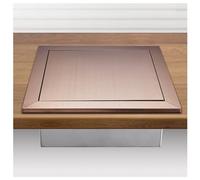 IUokLU Countertop Built In Trash Can With Lid,Kitchen Cabinet Garbage Can Swing Lid Trash Bin,Stainless Steel Trash Grommet Balance Flap Cover Trash Chute,Flush Recessed Dust（Rose Gold-single lid）