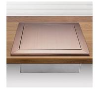 IUokLU Countertop Waste Chute Built-in Trash Can,Stainless Steel Garbage Bucket Save Space,Kitchen Cabinet Inserted Trash Chute Embedded Swing Lid Trash Can（Rose Gold-Single lid）