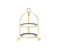 IUokLU Cupcake Stand Cake Stand Three-Layer Fruit Plate Creative Modern Living Room Household Multi-Layer Candy Biscuit Table Afternoon Tea Fruit Snack Display Stand Dessert Display Plate (B)