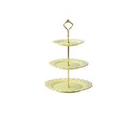 IUokLU Cupcake stand Hand-painted Daisy Cake Stand Fruit Plate Creative Afternoon Tea Snack Stand Modern Fashion Living Room Home Front Three-layer Candy Plate Dessert Display Plate (C)