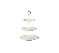 IUokLU Cupcake stand Hand-painted Daisy Cake Stand Fruit Plate Creative Afternoon Tea Snack Stand Modern Fashion Living Room Home Front Three-layer Candy Plate Dessert Display Plate (D)