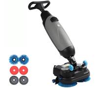 IUokLU Electric Floor Scrubber Machine, Lightweight Design for Quick Spotless Cleaning in Small Businesses and Households (Grey)