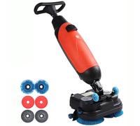 IUokLU Electric Floor Scrubber Machine, Lightweight Design for Quick Spotless Cleaning in Small Businesses and Households (Red)