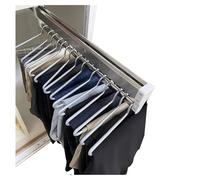 IUokLU Extendable Trouser Hanger,Pull Out Closet Valet Rod,Wardrobe Organizer Rack,for Wardrobe Closet Bathroom Cabinet,Save Space,Loading Capacity 25 Kg(450mm)