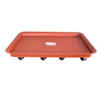 IUokLU Flower Pot Mover ? Garden Portable Rectangular Flower Pot Tray With Rollers, Balcony Can Be Moved And Thickened PP Resin Shelf Base, Load-bearing 70kg-250kg（A-90 * 62cm