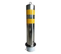 IUokLU Fold Down Security Post Stainless Steel Warning Post, Movable Road Stake, Mobile Stake 50cm Fixed, Suitable for Parking Spaces, Roads, Communities (B)