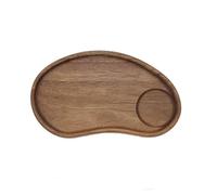 IUokLU Fruit Basket Modern Tea Tray Candy Plate Breakfast Solid Wood Creative Storage Irregular Dried Cashew Afternoon Coffee Cup (C)