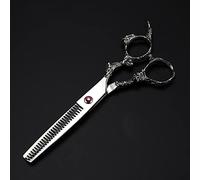 IUokLU Hair Cutting Scissors, 6inch Professional 440c Steel Silver Dragon Handle Hair Scissors Cutting Barber Tools Haircut thinning Shears Hairdresser Scissors (Thinning Scissor)